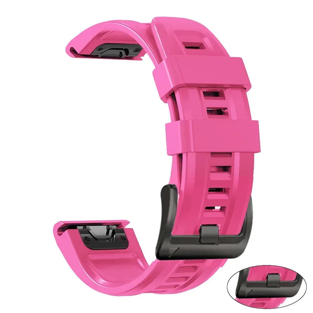 22mm 26mm Silicone Watchband For Enduro 3 Tactix 8 Sport Strap For Garmin Fenix 8 8x E 7 7X Pro 6X Epix Gen 2 QuickFit Bracelet