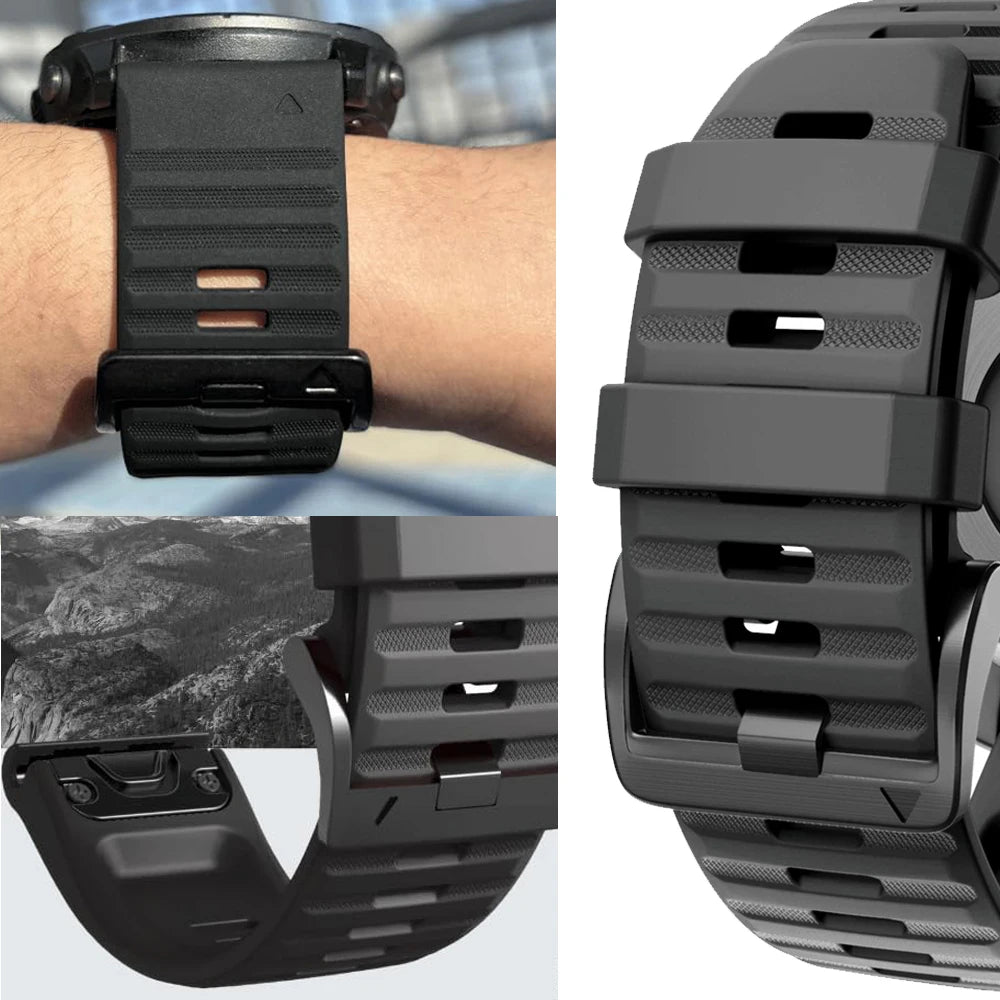 22mm 26mm Silicone Watchband For Enduro 3 Tactix 8 Sport Strap For Garmin Fenix 8 8x E 7 7X Pro 6X Epix Gen 2 QuickFit Bracelet