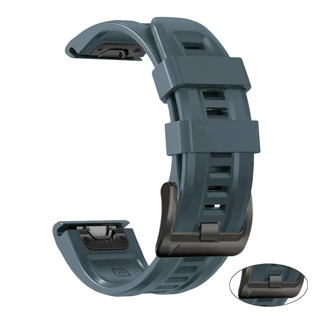 22mm 26mm Silicone Watchband For Enduro 3 Tactix 8 Sport Strap For Garmin Fenix 8 8x E 7 7X Pro 6X Epix Gen 2 QuickFit Bracelet