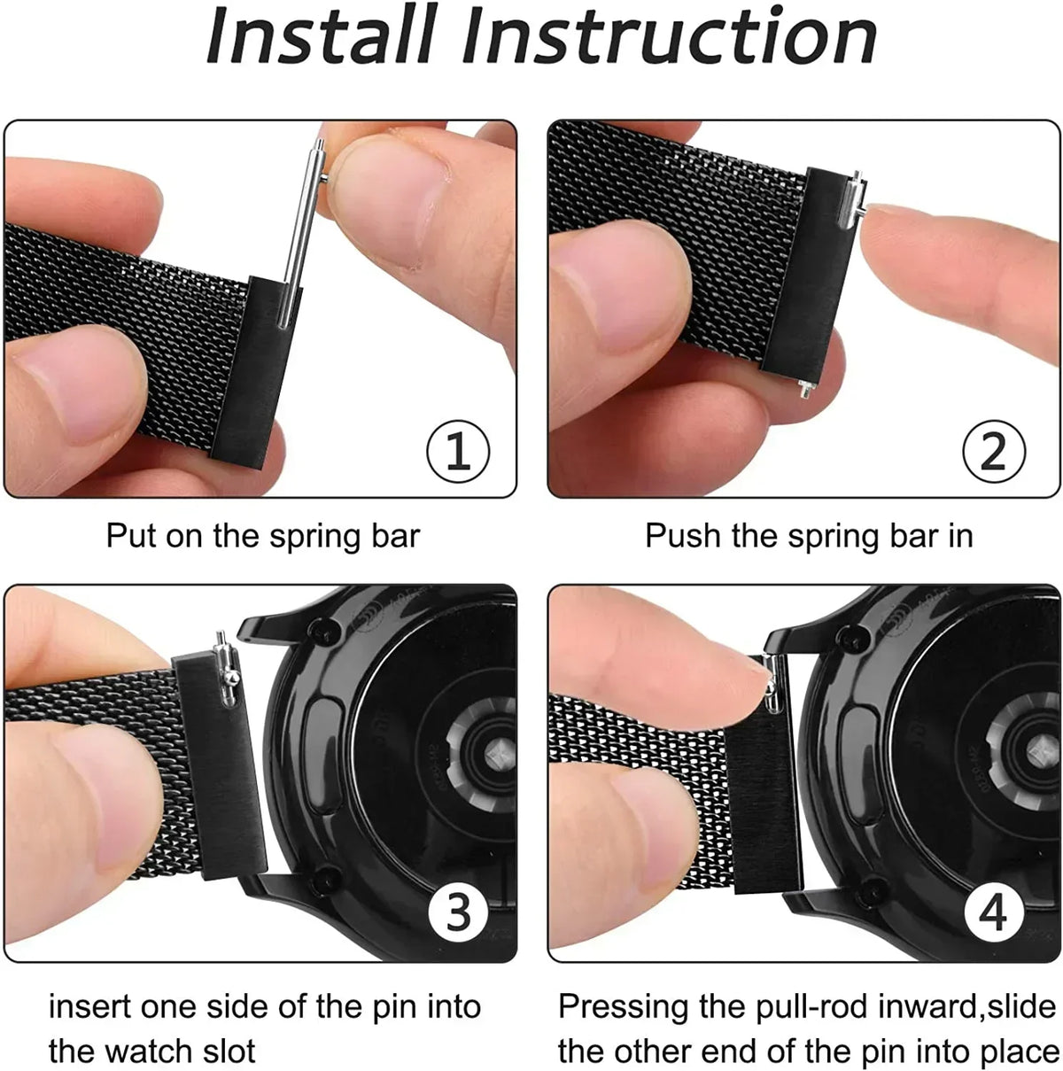 18mm 20mm 22mm Watchband For Garmin Venu 4 41mm 45mm/Venu 3 2 SQ Milanese Loop For Garmin Forerunner 55 158 245 265 645 970 570