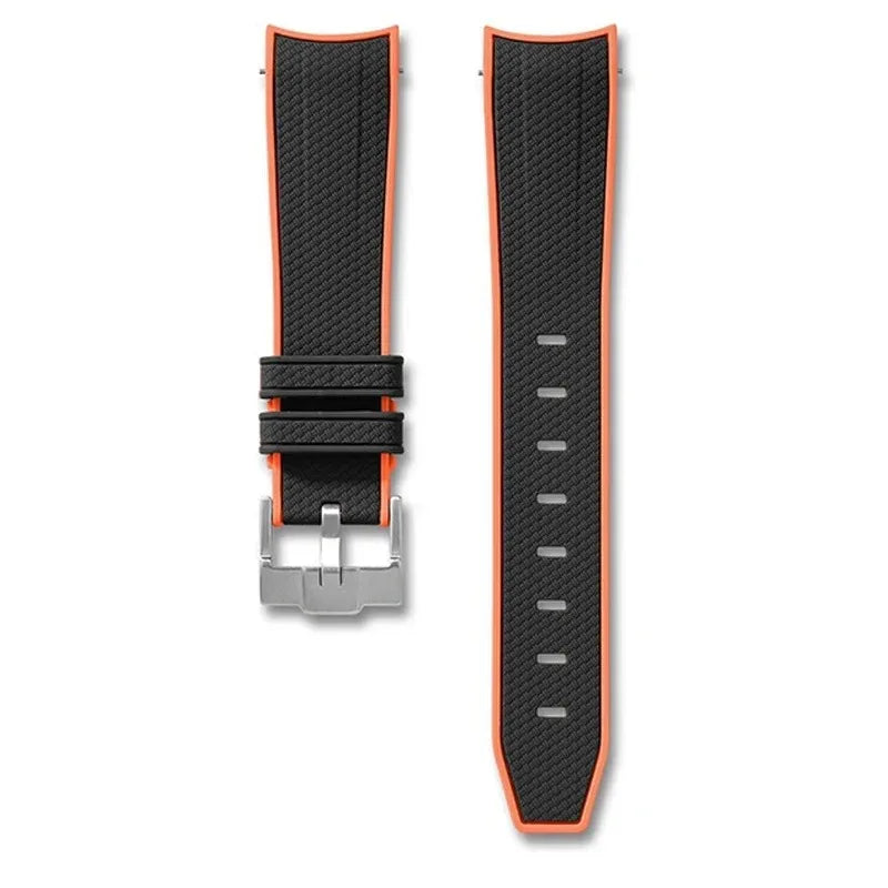 Curved End Strap for Omega X Swatch Joint MoonSwatch Planet 20mm Silicone Quick Release Watch Band Bracelet for Speedmaster