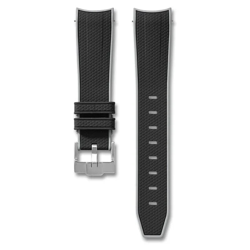Curved End Strap for Omega X Swatch Joint MoonSwatch Planet 20mm Silicone Quick Release Watch Band Bracelet for Speedmaster