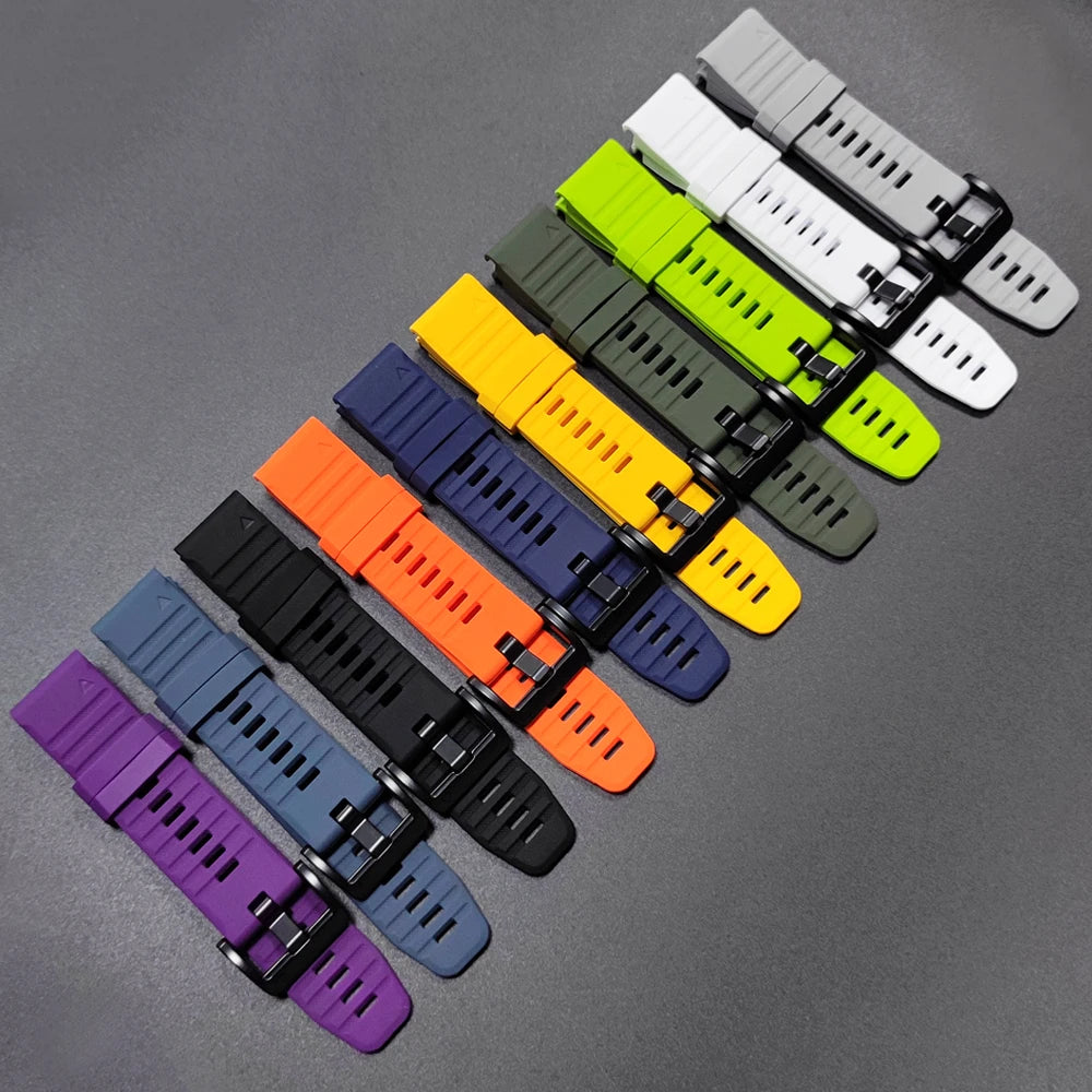 22mm 26mm Silicone Watchband For Enduro 3 Tactix 8 Sport Strap For Garmin Fenix 8 8x E 7 7X Pro 6X Epix Gen 2 QuickFit Bracelet