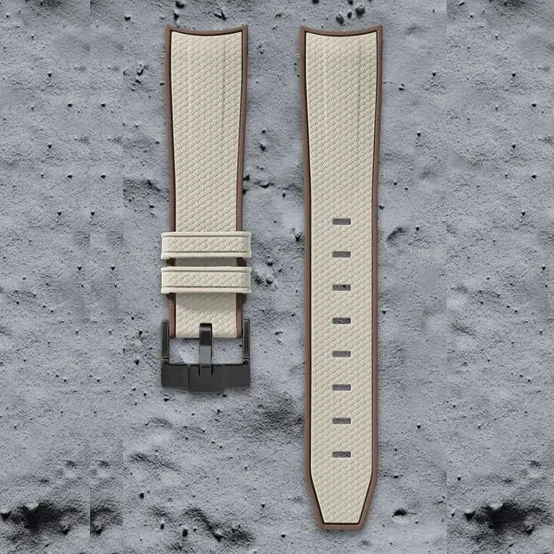 Curved End Strap for Omega X Swatch Joint MoonSwatch Planet 20mm Silicone Quick Release Watch Band Bracelet for Speedmaster
