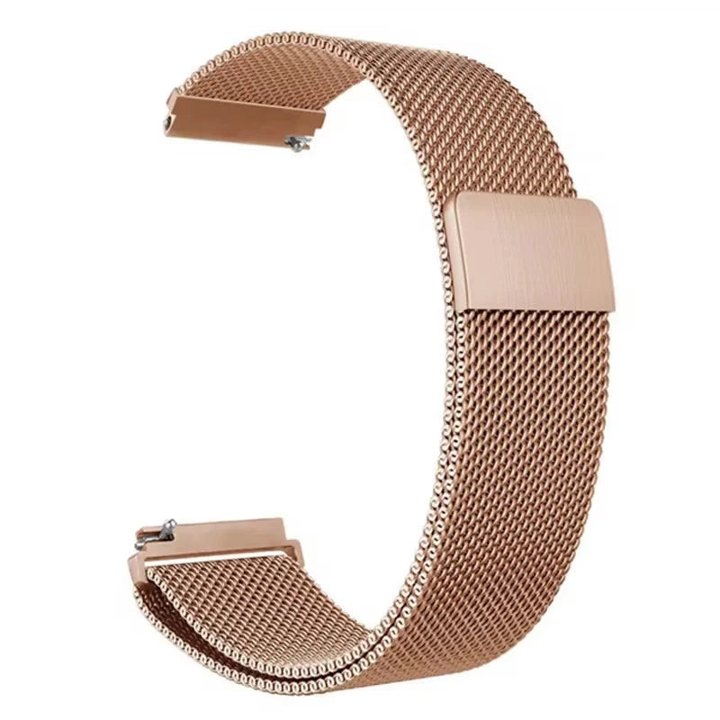 18mm 20mm 22mm Stainless Steel Strap For Garmin Venu 4 3 2 2S 3S/Forerunner 55 158 245 255 645 745 965 970/Vivoactive 4 5 6 Band