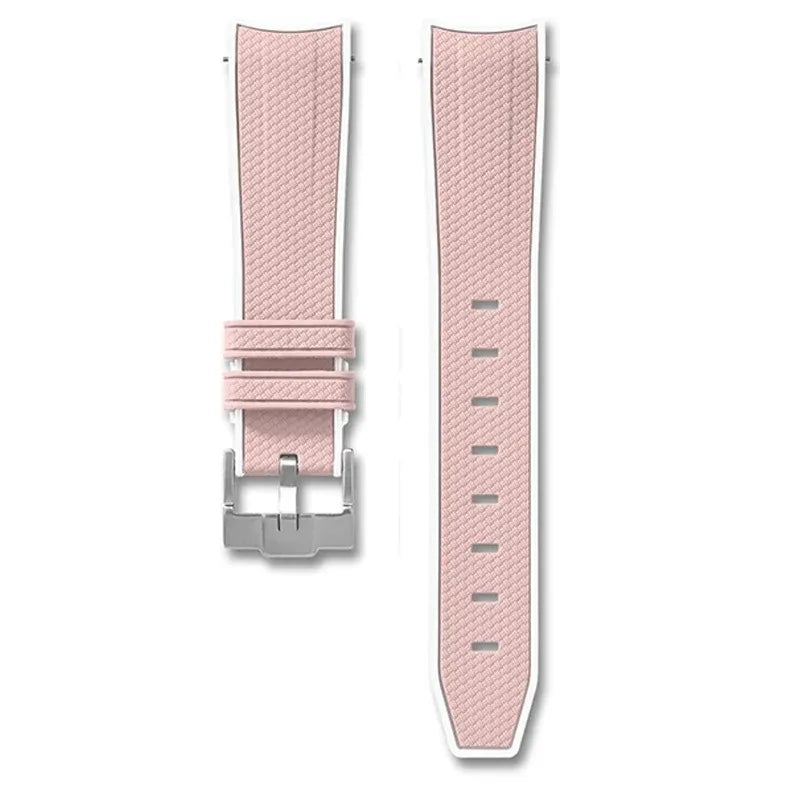 Curved End Strap for Omega X Swatch Joint MoonSwatch Planet 20mm Silicone Quick Release Watch Band Bracelet for Speedmaster