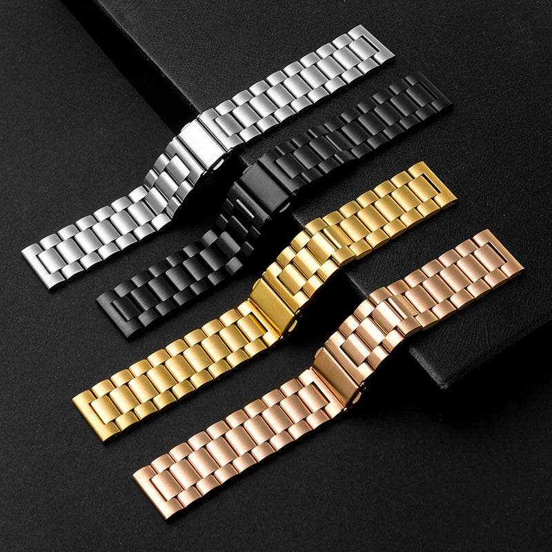 18mm 20mm 22mm Stainless Steel Strap For Garmin Venu 4 3 2 2S 3S/Forerunner 55 158 245 255 645 745 965 970/Vivoactive 4 5 6 Band