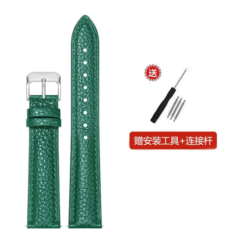2025 genuine Leather watch strap  Accessories  wristband 10mm 12mm 14mm 16mm 18mm 20mm 22mm Genuine Leather   Strap with Tool