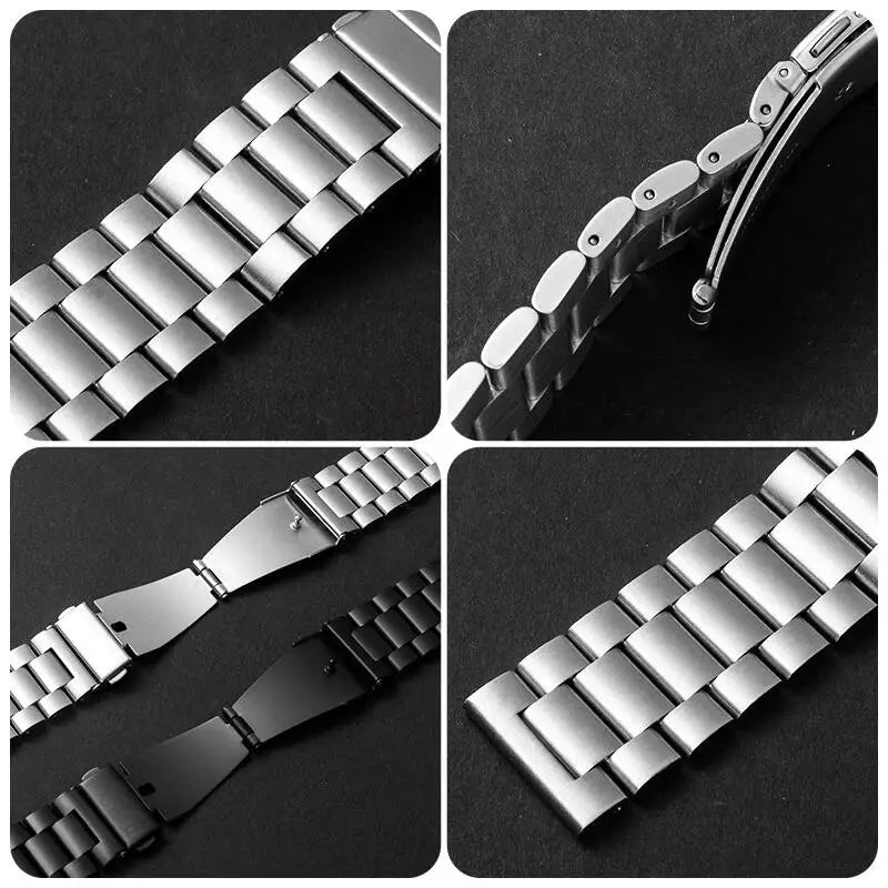 18mm 20mm 22mm Stainless Steel Strap For Garmin Venu 4 3 2 2S 3S/Forerunner 55 158 245 255 645 745 965 970/Vivoactive 4 5 6 Band