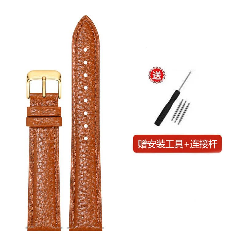 2025 genuine Leather watch strap  Accessories  wristband 10mm 12mm 14mm 16mm 18mm 20mm 22mm Genuine Leather   Strap with Tool