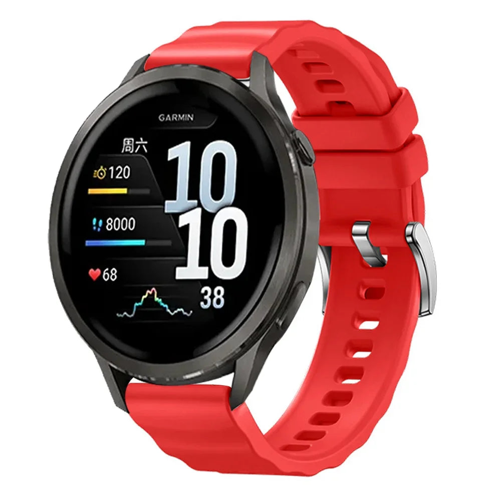 18mm Silicone Strap for Garmin Venu 4 41mm 2S 3S Watchband for Garmin Forerunner 265S 255S Vivoactive 4S 3S Soft Bracelet Correa