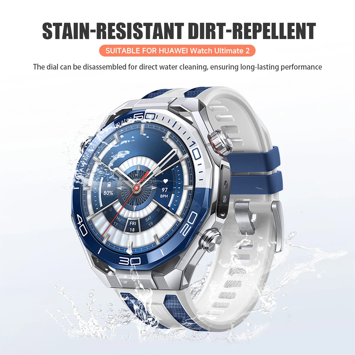 Universal 22mm Silicone Two-color Strap For HUAWEI Watch Ultimate 2/GT 6 Pro Band For WATCH 5 4/GT 5 4 46mm Bracelet Watchband