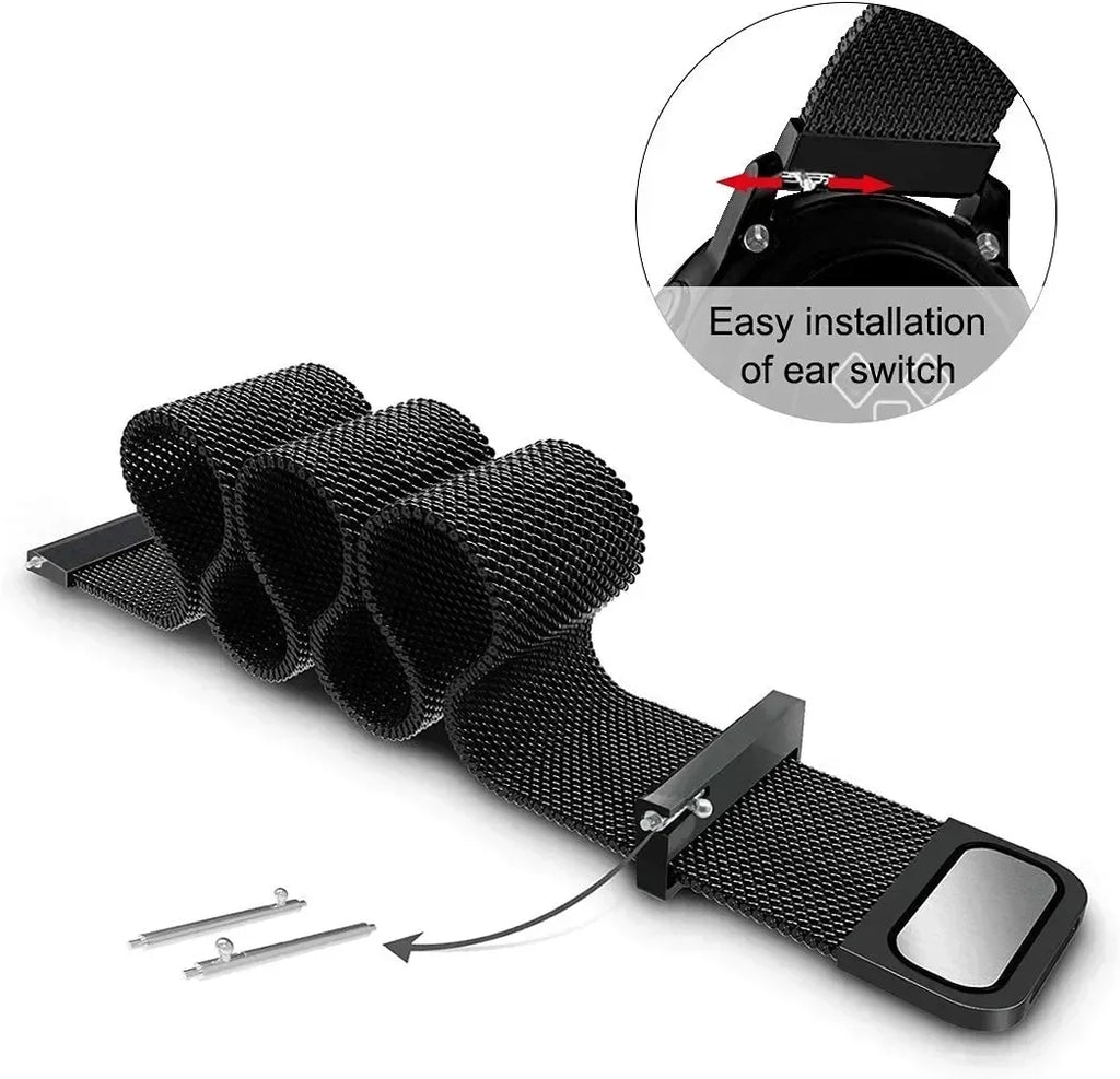 18mm 20mm 22mm Watchband For Garmin Venu 4 41mm 45mm/Venu 3 2 SQ Milanese Loop For Garmin Forerunner 55 158 245 265 645 970 570