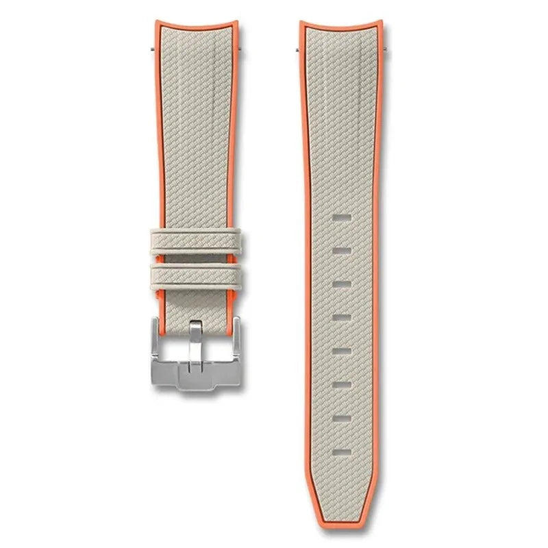 Curved End Strap for Omega X Swatch Joint MoonSwatch Planet 20mm Silicone Quick Release Watch Band Bracelet for Speedmaster